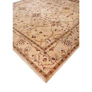 Alfombras de Lana Anudadas a Mano Aalam, Diseño Floral y Abstracto en Rojo y Naranja, Rectangulares de 9x12, para Entrada y Sala de Estar - Paem-521 - Product Image 2