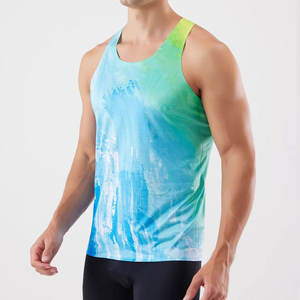 Camiseta sin mangas ligera de cuello redondo para hombre, chaleco deportivo personalizado, camiseta de entrenamiento con tejido de punto transpirable, estilo informal sin mangas - Product Image 1