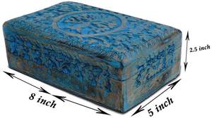 Artisanat Vintage Belle Gravé Boîte À Bijoux De Noël Porte-Bijoux Décoratif Cadeau De Mariage pour Les Femmes - Product Image 5