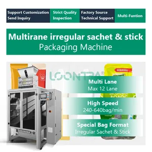 Machine d'emballage à grande vitesse entièrement automatique à plusieurs voies machine d'emballage de sachets de bâtonnets déshydratants pour granulés