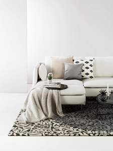 Nesta charbon de bois/Beige 200x280 cm tapis en laine le plus populaire pile coupée moderne pour salle à manger chambre salon pour Hall/entrée - Product Image 2