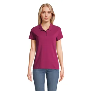 Camiseta polo orgánica PLANET WOMAN, merchandising sostenible - Product Image 5