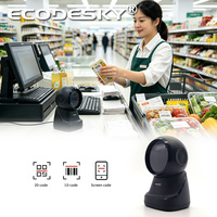 Escáner de Códigos de Barras 1D y 2D EMT71 de 1MP con Obturador Global CMOS y Escaneo Automático para Caja Registradora