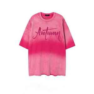 Camiseta de Algodón 100% Lavada, Estampada, de Gran Tamaño, Personalizada, MOQ Bajo, para Hombre - Product Image 4