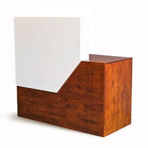 BLT68023 Modern Luxury <b>Reception</b> <b>Counter</b> with Durable Rubber Wood Cabinet for Beauty Salon Restaurant School Bar Spa - Product Image 1