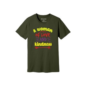 Kindness themes Print 100% camiseta de tela de algodón 160-180 a pesado GSM 12 colores disponibles Personalice su propio diseño y colocación - Product Image 1