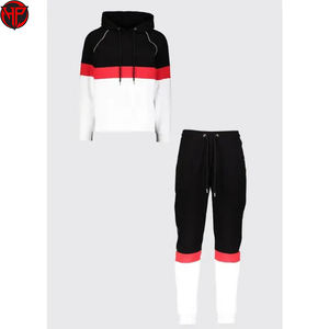 Ensemble de survêtements d'été Unisex Mens Streetwear 2 Track Sweat Suit Private Label Zipper Jogger Sweatsuits Men - Product Image 4
