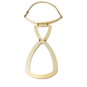 Collier de pierre de naissance New York et Paris grands colliers de déclaration pour femmes bijoux collier en laiton fabriqué à la main - Product Image 2