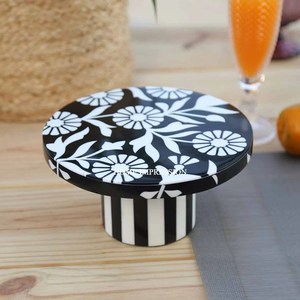 Attractive Designing Shining Mirror Polished Metallic Wood Eco-Friendly Customizable Large Size Home Kitchen Cake Stand Server - Product Image 6