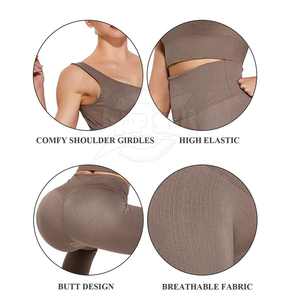 Conjunto de yoga para mujer hecho a medida al por mayor patrón sólido poliéster nuevo diseño talla grande amigable - Product Image 6