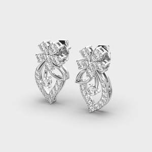 Boucles d'oreilles vintage en argent sterling 925 massif avec diamant de laboratoire 0,67 ct taille brillant |   Certifié IGI, bijoux de luxe pour femmes plaqués rhodium - Product Image 3