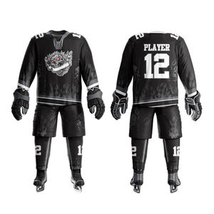 Ensembles d'uniformes de hockey sur glace pour hommes de qualité supérieure, design unique, fabriqués au Pakistan, 100 % polyester, respirants, séchage rapide, logo personnalisé pour l'équipe - Product Image 6