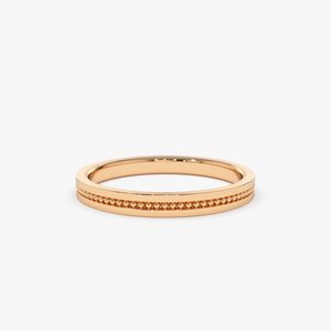 Anillo de compromiso único para mujer, sortija de boda, chapado en oro rosa de 18K, joyería de moda para mujer - Product Image 3