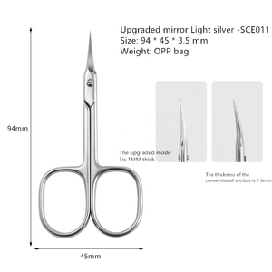 Ciseaux de manucure à faible quantité minimale de commande ongles ciseaux à cuticules pédicure incurvée outil de coupe de peau morte pour les femmes Instruments de beauté - Product Image 2