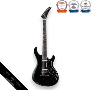 Guitare électrique authentique Victory Deep Green Satin avec touche en ébène et dos/côtés en érable - Product Image 2