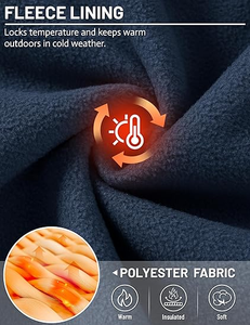 <b>Men's</b> Hooded Softshell Jacket Waterproof Fleece Lined <b>Rain</b> Jacket Lightweight Windbreaker Winter <b>Coat</b> Outdoor Hiking - Product Image 4