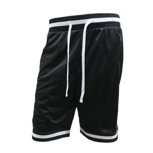Short d'entraînement de basket-ball en maille de gymnastique écologique solide personnalisé pour hommes séchage rapide taille haute élastique tissu personnalisé disponible en usine - Product Image 5