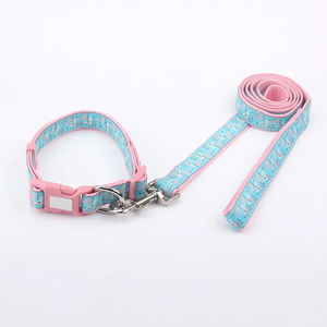 Collier et laisse pour animaux de compagnie en nylon tissé avec logo personnalisé de meilleure qualité avec motif de rupture Décoration en plumes Petits quantité minimale de commande - Product Image 2