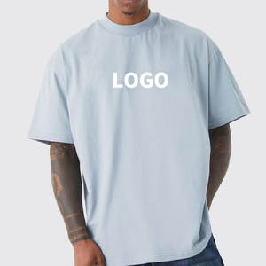 T-shirt en boîte pour hommes avec logo personnalisé en gros 250Gsm coton conception Boxy surdimensionné recadrée 100% coton DTG imprimé personnalisé - Product Image 2