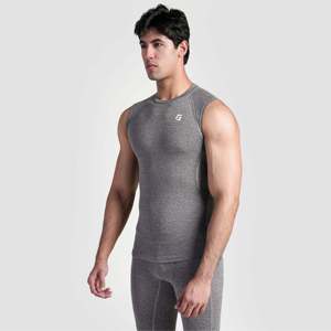 เสื้อกล้ามรัดรูป GA สีเทาสำหรับผู้ชาย - Product Image 3
