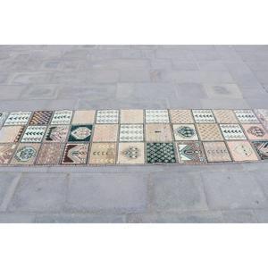 พรมขนาด 2.2x8.7 ฟุต, พรมวินเทจแบบ Runner, พรมลายปะติดสีน้ำตาล - Product Image 4