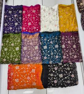 Tissu jacquard brodé traditionnel pour vêtements ethniques indiens, fournisseur de tissus en gros en provenance d'Inde - Product Image 1