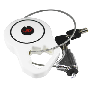 กระบอกล็อคสายเคเบิลโครเมี่ยมผสมสังกะสีและเหล็กหลัง50มม. ปรับได้พร้อม2กุญแจสำหรับกระเป๋าตู้สกูตเตอร์ - Product Image 5