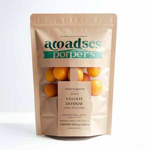 Pochette debout mate avec fermeture éclair et encoche de déchirure pour les noix, les fruits secs et les emballages de collations, conçue pour l'affichage sur les étagères de vente au détail - Product Image 5