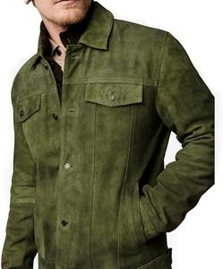 New Design of 2025 Custom Shirt Collar Stylish Distressed Contrast Stitching Vintage Leather <b>Jacket</b> for <b>Men</b> - Product Image 2