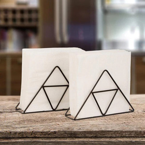 Triangle élégant luxe métal acier carré porte-serviettes en papier supports porte-serviettes pour Table Restaurant - Product Image 3