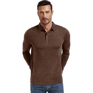 <b>Mens</b> for Long Sleeve <b>Shirt</b> Classic Button Solid Color Terry Fabric Quick Dry Casual <b>Shirts</b> <b>Brown</b> Low MOQ 10 - Product Image 2