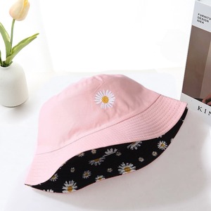 หมวกแก๊ปปกป้องแสงแดดสองด้านลายดอกเดซี่ขนาดเล็กหมวกตกปลาผ้าฝ้ายอเนกประสงค์หมวกนักเรียนยีนส์สำหรับล้างกลางแจ้ง - Product Image 3