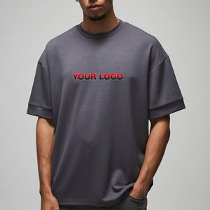 2025 nouveau arrivé 100% coton surdimensionné T-Shirt pour hommes épaule tombante poids lourd Boxy Fit blanc tenue décontracté hommes T-shirts - Product Image 4