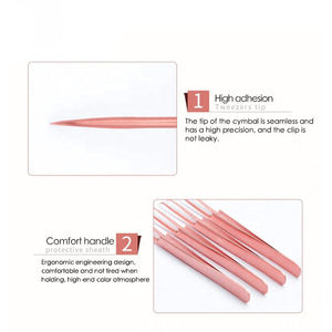 Pinzas profesionales de Extensión de pestañas de acero inoxidable de alta calidad, diseño de logotipo personalizado, pinzas de pestañas de volumen - Product Image 4