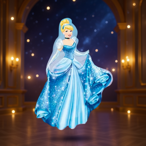 Globo de aluminio para fiesta, diseño Cenicienta, 71x84 cm, 2 unidades por bolsa - Product Image 3