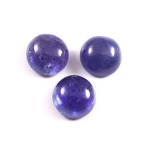 Lote al por Mayor de Gemas Sueltas Calibradas de Tanzanita Natural de 3.50X3.50MM, Cabujón Redondo con Base Plana, Piedras Semipreciosas para Joyería - Product Image 1