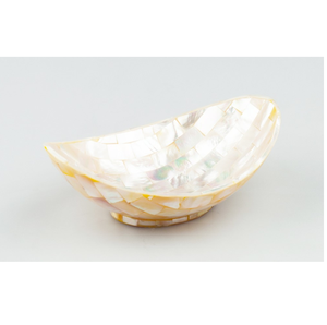 Brass Antique Luxury and Modern Design Leaf Fruits Serving Bowl <b>Mother</b> of Pearl Designer Look Chocolate Bowl - Product Image 6