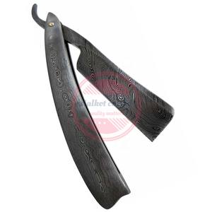 Maquinilla de afeitar plegable personalizada hecha a mano de acero de Damasco - Product Image 4