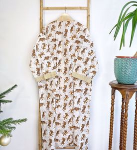 Men's Cotton Funky House Robe Kimono Royal White Mustard Yellow Black Tiger Cool Dad Gift Floor-Length Urban Man Stripe Dress - Product Image 5