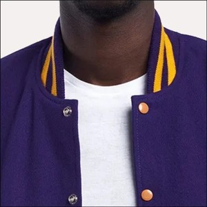 Chaqueta universitaria personalizada de alta calidad Chaquetas de mujer de calidad superior Manga de cuero y cuerpo de lana Letterman Jacket Logotipo de béisbol - Product Image 2