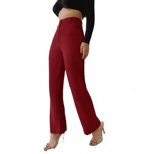 Casual Wear Lightweight <b>Women</b> Formal Dress Pant Adults Wear Solid Color Breathable Customized Logo Wholesale Good Quality Pants - Product Image 1