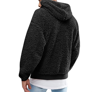 Hot Sale Winter Heavyweight Thick Lamb Wool Hooded Sweatshirt Unisex Pullover <b>Sherpa</b> Fleece <b>Hoodie</b> Custom logo - Product Image 5