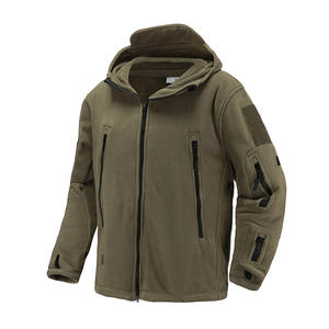 Dernière veste softshell personnalisée, couleur verte, homme, manches longues, polaire d'hiver, veste pour homme avec capuche - Product Image 6