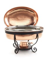 Assiette en argent pour serveur de buffet Chauffe-plats Style de luxe Chauffe-plats Buffet de mariage Plat de service élégant