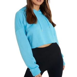 Nouvel arrivage de sweatshirts en polyester polaire d'automne à la mode pour femmes à la mode Techniques lavées Logo avant Streetwear Hoodies - Product Image 1