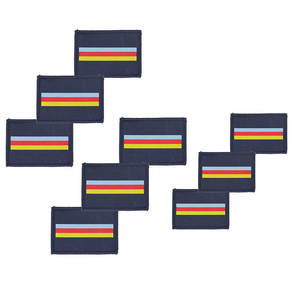 Logotipo personalizado Corps Ceremonial Music TRF X3 Insignia bordada de hierro Color azul TRF Bordado de 3 colores Decoraciones personalizadas al por mayor - Product Image 1