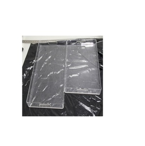 Plateau de service en acrylique de qualité supérieure pour bijoux, plateau de présentation en acrylique pour fruits de forme carrée, utilisation sur table, décoration - Product Image 2