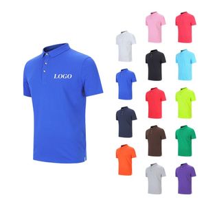 T-shirts élégants 100% en coton pour hommes, vêtements décontractés tricotés respirants, anti-rides, à manches courtes, imprimés de haute qualité pour polos - Product Image 1