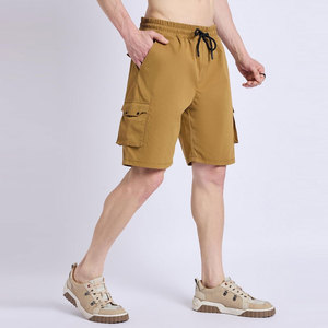Shorts décontractés pour hommes, style luxe, en toile coupe-vent, longueur genou, taille haute, pour temps chaud, fabriqués au Pakistan - Product Image 2