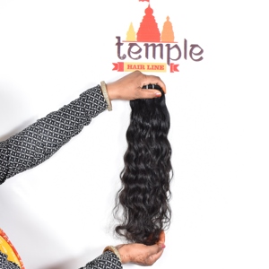 Non transformé 100% pas cher brut indien naturel Double trame cuticule alignée bouclés machine double trame vague profonde Extension de cheveux humains - Product Image 1
